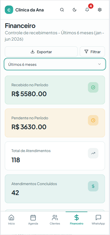 Financeiro do AgendaPro